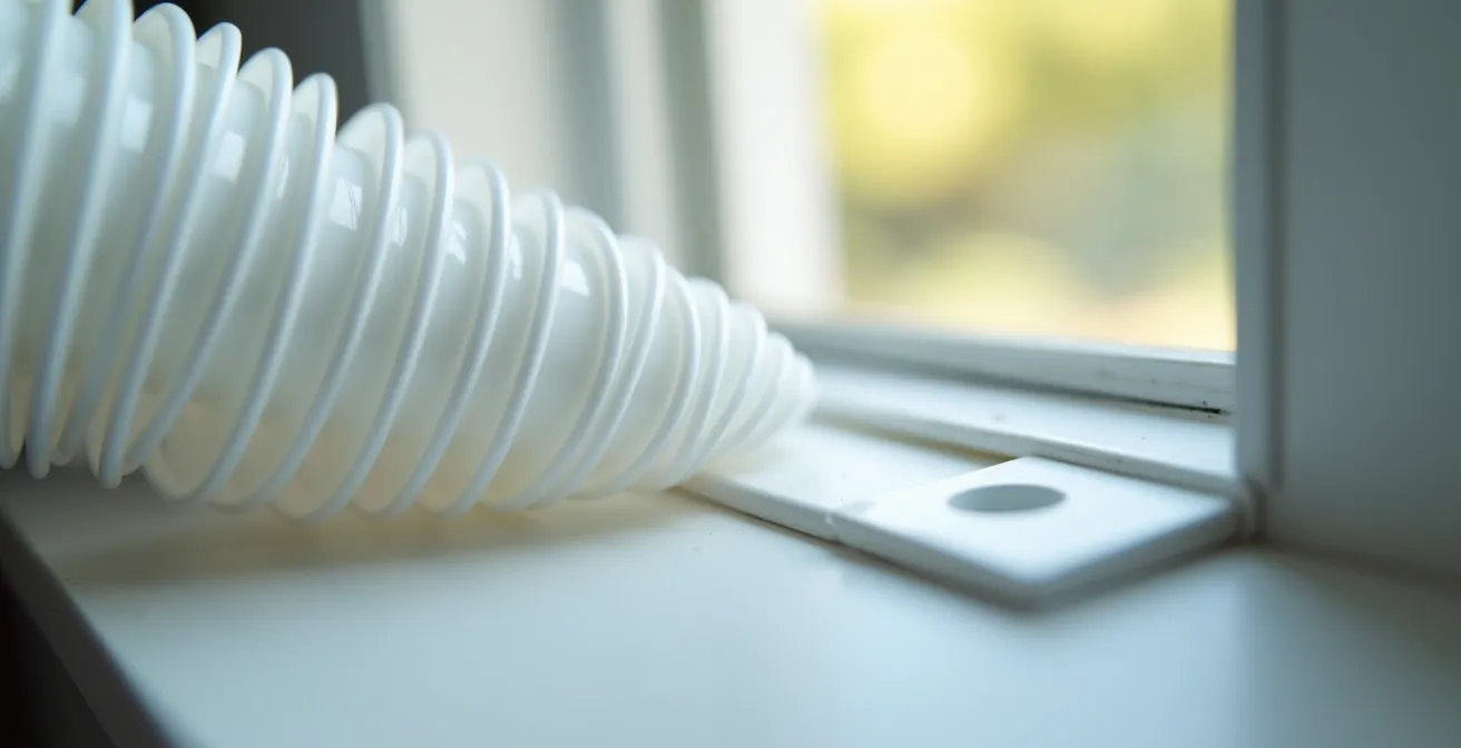 Installation correcte du tuyau d'évacuation d'un climatiseur mobile