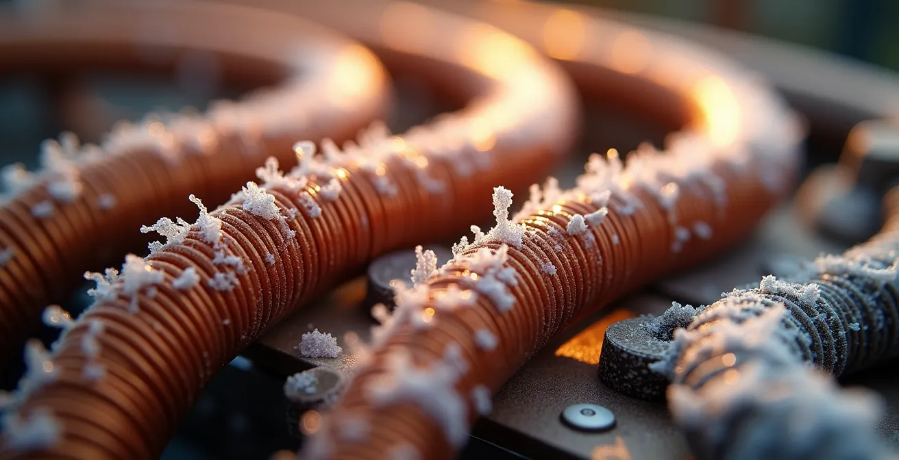 Graphique montrant le pic de rendement d'une pompe à chaleur à charge partielle