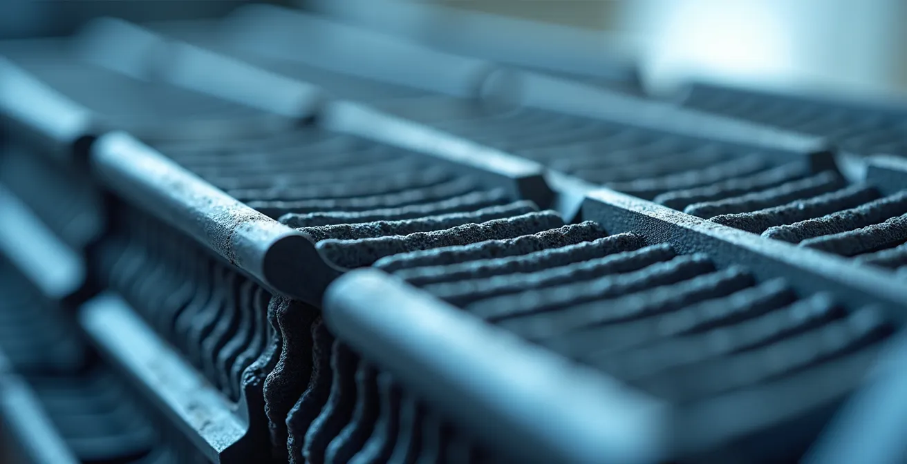 Détail technique d'un échangeur thermique enthalpique pour VMC double flux