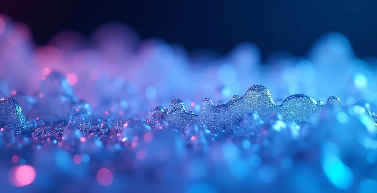 Visualisation du processus de photocatalyse décomposant les composés organiques volatils