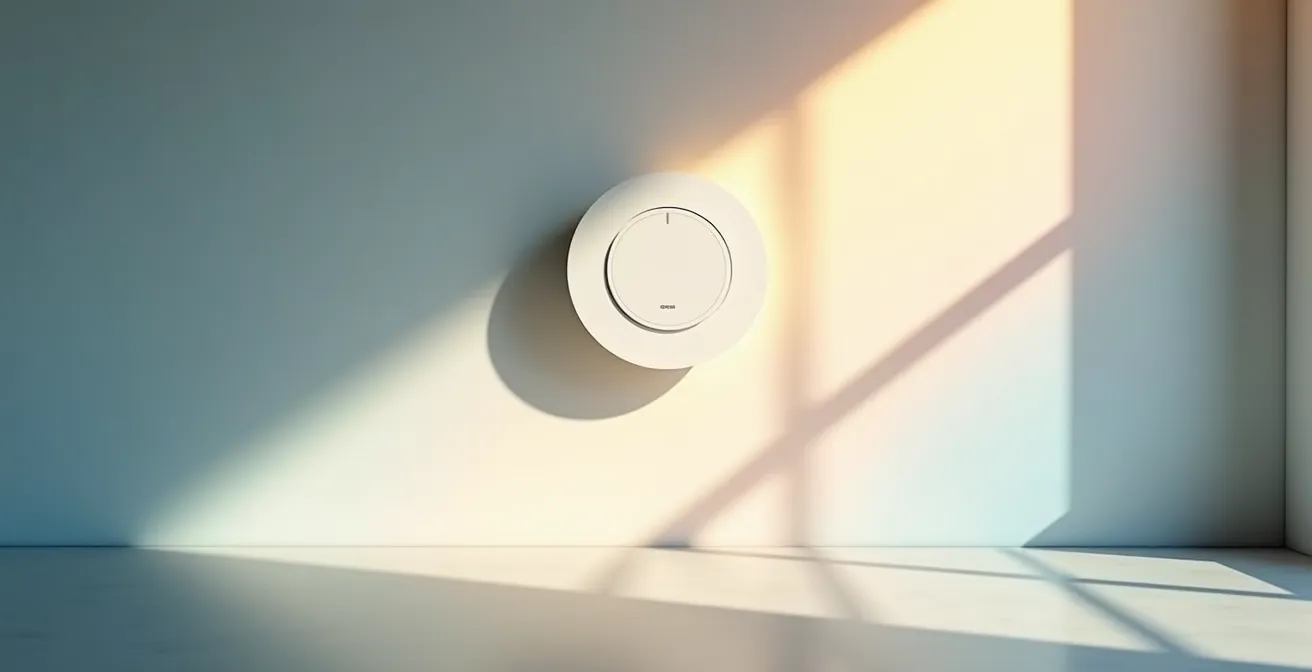 Thermostat moderne affichant une température optimale pour les économies d'énergie