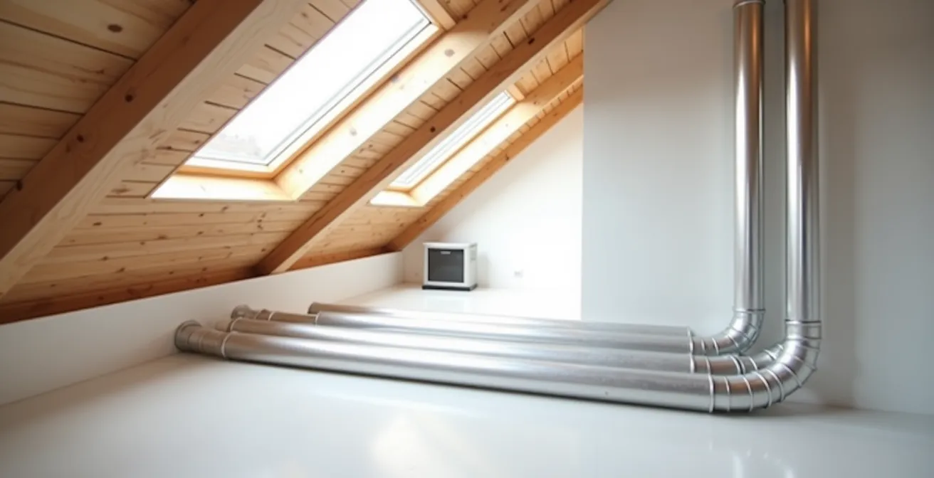 Système de ventilation double flux moderne installé dans une maison rénovée